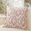 Axyaa Olive Green Yellow Floral Embroidery Pillow Cover 45x45cm Square Home Decoration