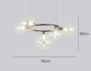 Axyaa Smoke Grey Glass Pendant Light Chandelier for Living Room