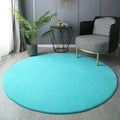 Axyaa Round Coral Velvet Carpet: Soft Living Room Rug for Kids Play & Coffee Table