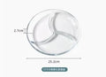 Axyaa Tempered Glass 3 Grid Dining Plate Set