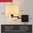 Axyaa Swing Arm Wall Lamp: Modern Iron Foldable Light for Bedroom, Study & Hotel