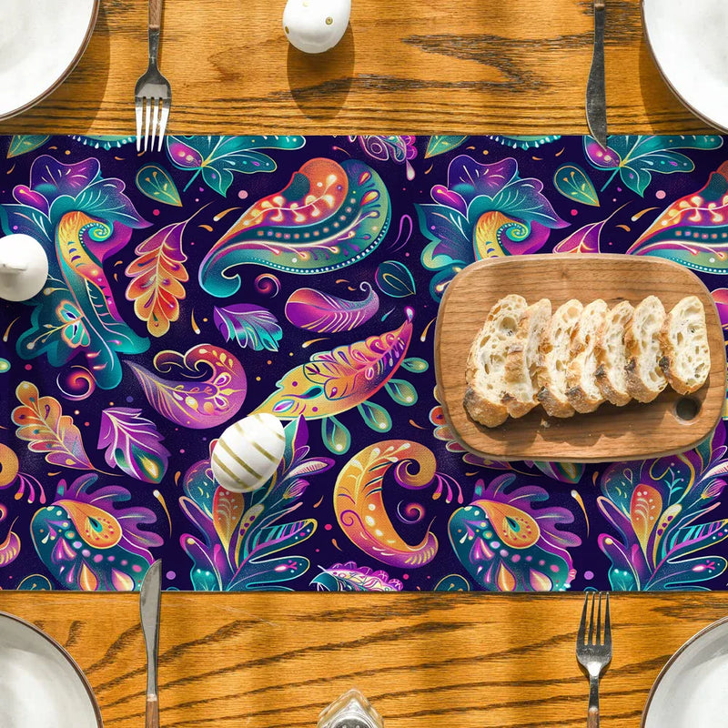 Axyaa Paisley Pattern Table Runner for Wedding, Dining, and Holiday Party Decor