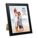 Axyaa 8x12 Black White Wood Grain Frame for A4 Poster Canvas Display Stand