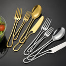 Axyaa Stainless Steel Cutlery Set - Knife, Fork, Spoon, Teaspoon & Dessert Spoon