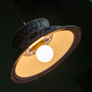 Axyaa Vintage Ceramic LED Pendant Light with Adjustable Socket & Knob Switch