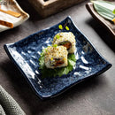 Axyaa Hammer Pattern Ceramic Sushi Dessert Snack Plates for Molecular Cuisine