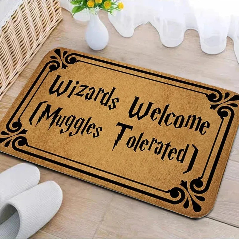 Axyaa Wizard Muggle Entrance Mat: Non-Slip Absorbent Hallway Carpet