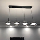 Axyaa Black Metal LED Pendant Chandeliers for Dining Room Kitchen Island Lighting
