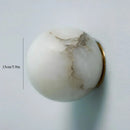 Axyaa Alabaster Round Ball LED Copper Wall Lamp for Bedroom Luxury Lighting