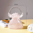Axyaa Handbag Vase Glass Flower Basket Home Decor EntityStateLuxury Statement