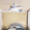 Axyaa Airplane LED Pendant Lamp for Kids Room - White and Blue Theme