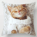 Axyaa Cute Cat Hug Pillowcase Interactive Cushion for Home Sofa Decor