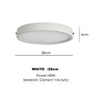 Axyaa Round Cement Ceiling Lamp for Living Room Bedroom Office Industrial Corridor Restaurant Loft Balcony