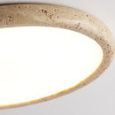 Axyaa Nordic Yellow Travertine Ceiling Light: LED Modern Retro Cream Living Room Decor