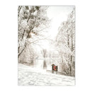 Snow House Nordic Canvas Wall Art by Axyaa for Living Room Decor
