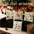 Axyaa Christmas Digital Print Pillow Cover - Cozy Home Decor for Sofa, Bedroom, Car