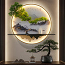 Axyaa 3D Chinese Landscape Wall Lamp for Home Living and Study