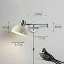 Axyaa LED Wall Lamp Adjustable Telescopic Arm Home Decor Bedside Bedroom Switch Reading