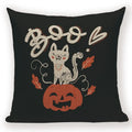 Axyaa Halloween Cushion Cover - Spooky Decorative Pillowcase with Pumpkin, Ghosts & Flying Carpet