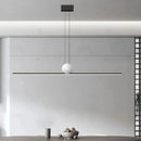 Axyaa Long Strip LED Pendant Light Marble Nordic Chandelier for Home Decor