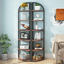 Axyaa Rustic 6-Tier Corner Bookshelf: 71" Tall Plant Stand & Display Rack