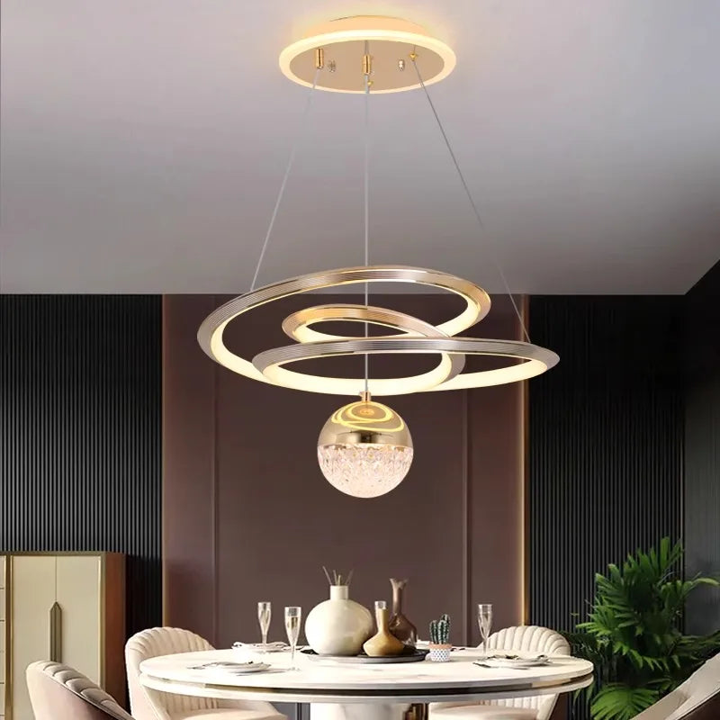 Axyaa Modern LED Chandeliers for Living and Dining Room Lighting