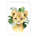 Axyaa Jungle Animal Custom Name Canvas Wall Art for Kids Room