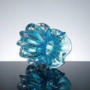 Axyaa Water Blue Bubble Money Bag Vase with Green Plant and Flower Arrangement