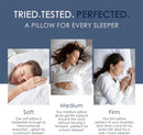 Axyaa Goose Feather Down Pillows - 2 Pack, 100% Cotton, Standard Queen King Sizes