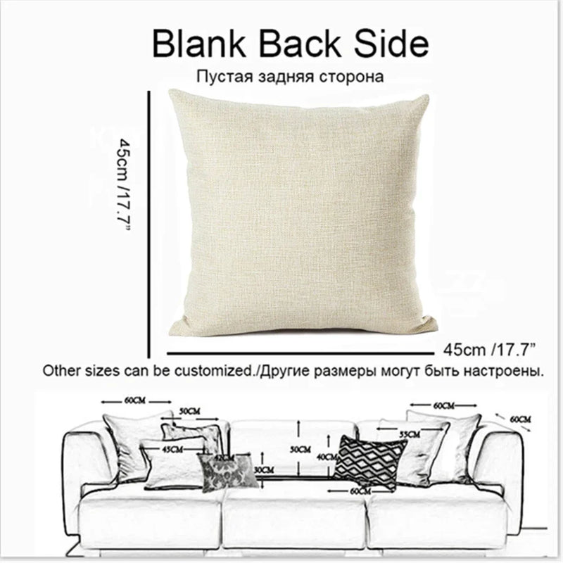 Retro Oil Painting Pattern Pillow Case 45x45cm for Home Sofa Decor - Axyaa