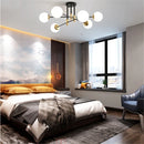 Axya Glass Ball Chandeliers: Nordic Modern LED Lighting for Living Room and Kitchen