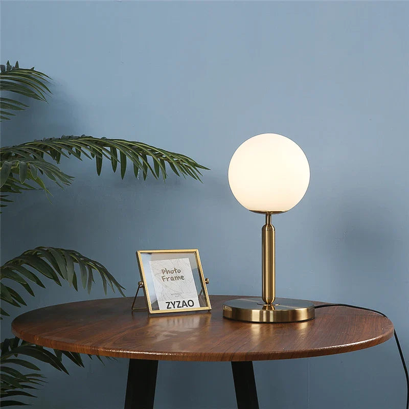 Axya Glass Ball LED Table Lamp for Bedroom and Study