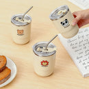 Axyaa Double Wall Stainless Steel Insulated Coffee Mug with Straw