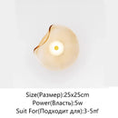 Axyaa Circular Glass Wall Lamp: Modern Nordic Style Sconce for Bedroom Hotel Porch