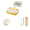 Axyaa Stainless Steel Bento Lunch Box Set - Large Capacity with Tableware