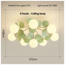 Axyaa Matcha Green Molecule LED Chandelier for Home Decor & Lighting