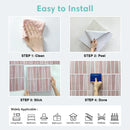Axyaa 3D PVC Tile Wall Stickers - Waterproof Peel and Stick Panels