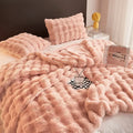 Axyaa Winter Light Luxury Rabbit Plush Blanket - Double-Sided Premium Plush Bedding