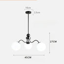 Axyaa Glass Pendant Lights for Kitchen Island Dining Living Room - LED Chandelier Ceiling Lamp Fixtures