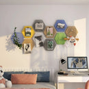 Axyaa Felt Hexagon Wall Stickers: Creative DIY Interior Decoration & Message Board