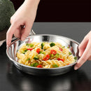 Axyaa Stainless Steel Food Storage Tray Dinner Plates Tableware Barbecue Dishes