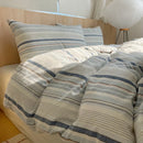 Axyaa Nordic Pink Stripes Cotton Duvet Cover 150x200 Girl's Room Comforter Set