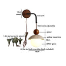 Axyaa Nordic LED Wall Lamp Travertine Wood Glass Stair Light