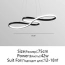 Axyaa LED Circle Ring Chandelier - Minimalist Aluminum Light, Dimmable for Living Room