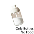 Axyaa Glass Seasoning Bottle Set with Lid Spoon for Kitchen Organization