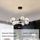 Axyaa Modern Dimmable Metal Pendant Lights with Glass Globe for Dining Room