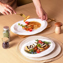 Axyaa Ceramic Oval Fish Plate for Steamed Fish and Vegetables