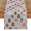 Axyaa Halloween Pumpkin Table Runner Farmhouse Kitchen Dining Decor