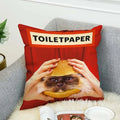 Axyaa Toiletpaper Body Pillow Cover 40x40 Decorative Cushion Case for Bed and Sofa