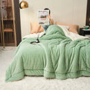 Axyaa Double Layer Milk Fleece Blanket: Cozy Lambswool Design for Autumn Winter